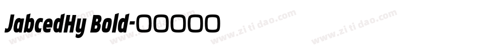 JabcedHy Bold字体转换